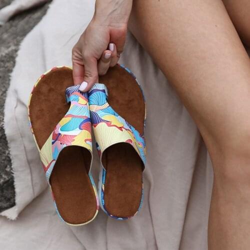 2021 new print flip-flop casual women slippers light and comfortable plus-size womens shoes