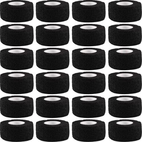 24/48 Rolls 1 Inches Self Adherent Cohesive Wrap Bandages First Aid Tape Elastic Self Adhesive Tape Vet Wrap for Cat, Dog