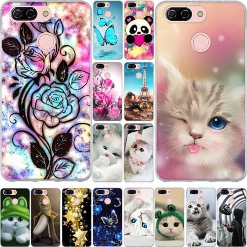 5.45" For ZTE Blade V9 Vita Case Silicone Luxury Flower Cute Cat Paint Soft TPU Protector Phone Back Cover V 9 Vita V9Vita Coque