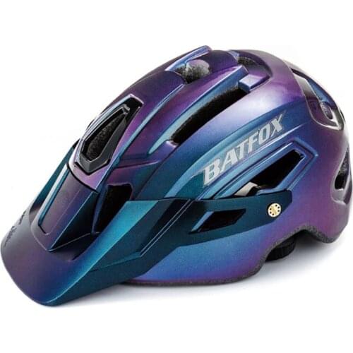 BATFOX All-terrain Bike Racing Bicycle Helmet In-mold Cycling MTB Road New Cycling mountain Road Bike helmet With Light