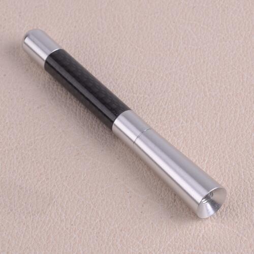 Beler 12cm Silver Carbon Fiber Aluminum Short Modified Amplifier Aerial AM/FM Roof Radio Antenna Kit Car Signal Accessories