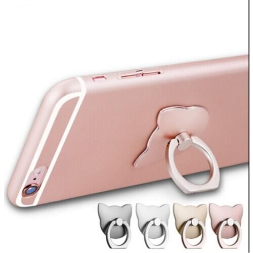 360 Degree Cute Cat Finger Ring Smartphone Phone Stand Holder Mobile Phone Holder Stand For iPhone iPad Xiaomi All Smart Phone