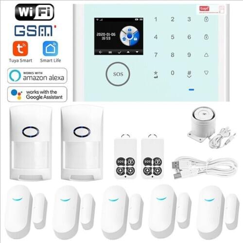 DIY Yours Wired Wireless Smart Home Burglar Alarm Security System Wifi GPRS 4G PSTN work with Tuya Alexa Google Video Intercom