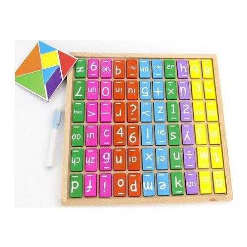 Math Toys Children learn pinyin arithmetic wooden plate drawing board preschool early childhood educational kids toys