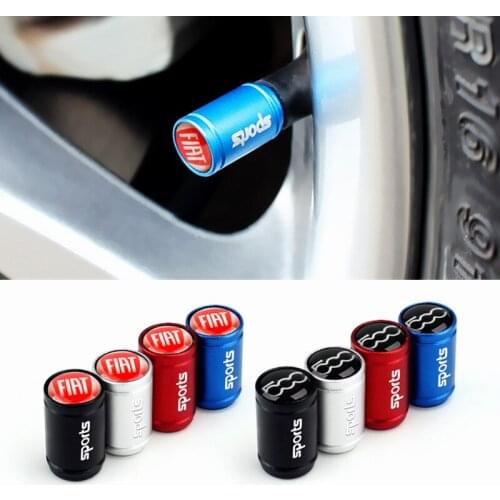 Metal Car Wheel Tire Air Sports Valve Caps Stem Cover for Fiat 500 500c Punto Stilo Siena Aegea Doblo Panda Tipo Auto Decoration
