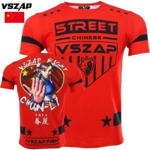 VSZAP Boxing Set Compression Jersey 3D Printing Rashguard KickBoxing Tight Long T-Shirts Trousers Muay Thai MMA Fighting