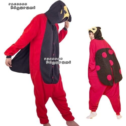 Adults Animal Ladybug Pajamas Female Cartoon Leopard Cat Onesies Unisex Cosplay Raccoon Kigurumi Kids Pink Unicorn