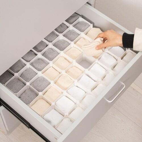 Honeycom Plastic Drawer Divider Storage Shelves Household Free Combination Partition Board Space-saving Division Tools