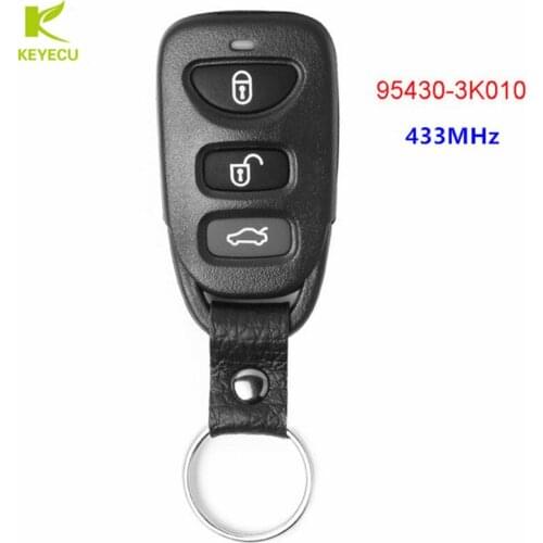 KEYECU Replacement Keyless Entry Remote Control Car Key Fob 3Button 433MHz for Hyundai Sonata NF 2008-2009 P/N: 95430-3K010