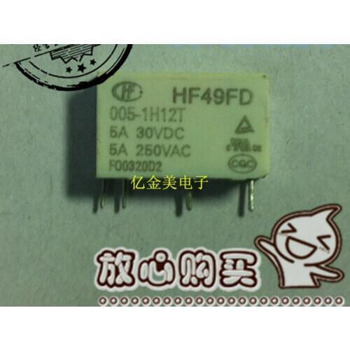 Relay HF49FD 005-1H12TF 4-pin 5VDC HF49FD-005-1H12