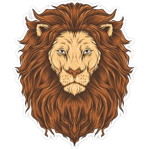 S41149# Various Sizes Self-adhesive Decal thoughtful lion Car Sticker Waterproof Auto Decors on Bumper Rear Window