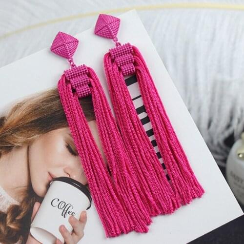 Modern Womens Earrings 2021 Popular Boho Tassels Personality Stylish Versatile Smart Temperament Nightclub Show Party Earrings