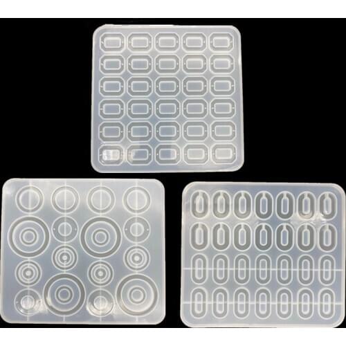 Diy crystal epoxy bracelet necklace pendant mold resin handmade pendant making silicone mold