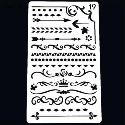 Line icon scrapbook stencils spray plastic mold shield DIY cake hollow Embellishment printing lace ruler Valentines Day