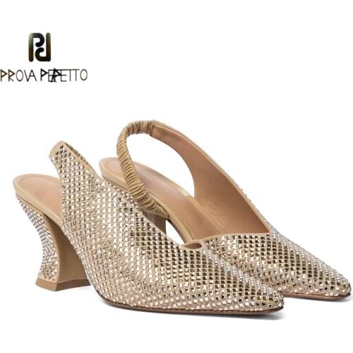 High Heels Womens Summer 2021 Baotou Thick Heel Square Toe Leather Back Empty Sequined Upper Back Strap All-match Sandals