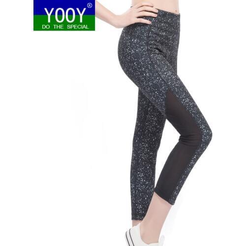 New Women Three Quarter Yoga Pant Sports Running Tights leggings Ladies Fitness Clothing Gym Waist Stretched Yoga Trousers femme