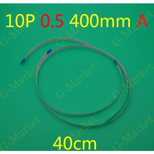 10PCS FFC FPC 10pin flat flexible cable 0.5mm pitch 10 pin forward Length 400mm Width 5.5mm Ribbon 10p Flex Cable