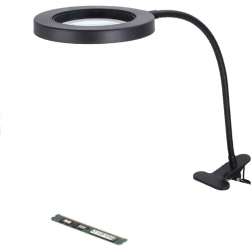 10X LED Magnifier Light Optical Glass Lens Magnifying Lamp Metal Gooseneck Lamp M17E