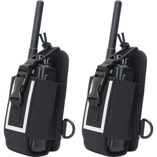 2pcs ABBREE MSC-20M Walkie Talkie Fluorescence Big Nylon Case Cover Holder for Yaesu Baofeng UV-5R UV-9R Plus TYT Woxun Radio