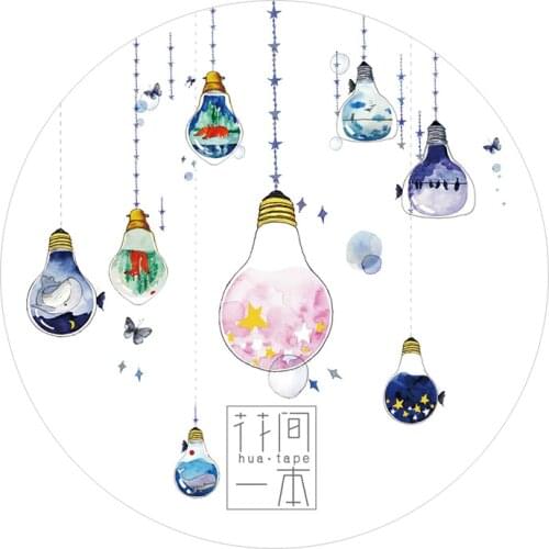 3.8cmx10m Colorful Bulbs Paper Masking Tape