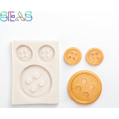 3 Clothes Button Chocolate Fondant Molds Silicone Molds For Crafts 3D DIY Silicone Molds For Baking Manual Jelly And Candy Mold