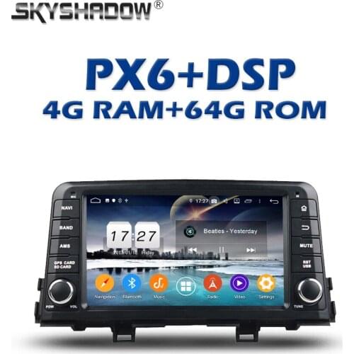 720P PX6 Car DVD Player DSP TDA7851 IPS Android 10.0 4G + 64G Bluetooth Wifi GPS Map RDS Radio For kia Morning Picanto 2017 2018
