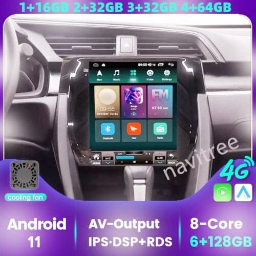 For Honda Civic 10 FC FK 2015 - 2020 Tesla Style Screen Car Radio Multimedia Video Player Navigation GPS Android 2din 2 Din DSP