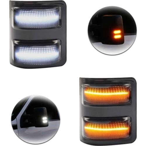 Car LED Side Mirror Marker Light Yellow And White Lamp Reversing Mirror Light For 08-16 Ford F250 F350 F450 Super Duty