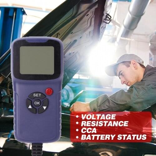 Car Motorcycle Battery Tester 12V Battery System Analyzer 100-1700CCA Charging Cranking Test Tools for the Car