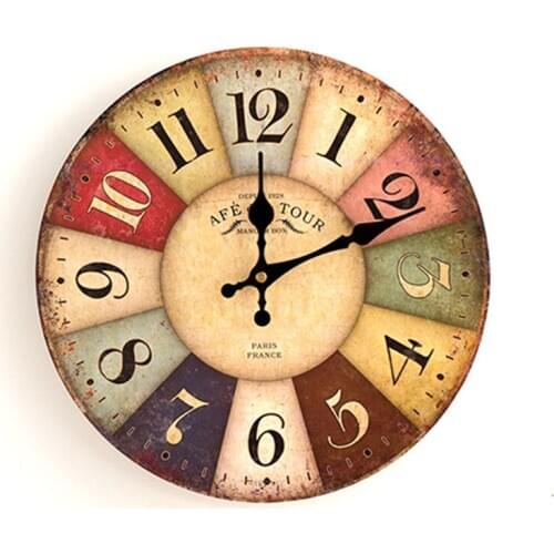 Silent Creative Clocks Home Decor European Style Retro Wall Clock Living Room Modern Wall Watch Minimalist Bedroom Home Decor