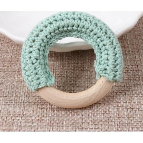 Crochet Large Wooden Ring 1.96 inch diameter 50mm Great Beads for Jewelry Teethers Rings Toss Games and More Cuentas De Madera