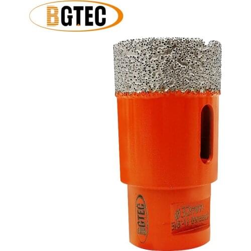 BGTEC 1pc 32mm Vacuum brazed diamond Dry drilling bit 5/8-11 connection Hole Saw porcelain tile, granite, marble Drill core bit