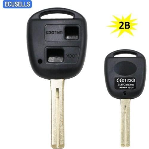 2 Button Remote Key Shell Case Housing for Lexus ES330 EX350 IS200 GS300 GS350 GX460 GX470 LX470 SC430 RX300 TOY48 Uncut Blade