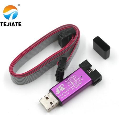 AVR JTAG ICE USB Download Programmer Emulator(Aluminum Shell+Over-Current Protection+Wide Voltage+Buffer Chip+Cable)