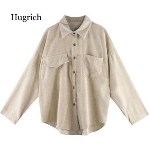 Женские вельветовые рубашки Hugrich China At AliExpress