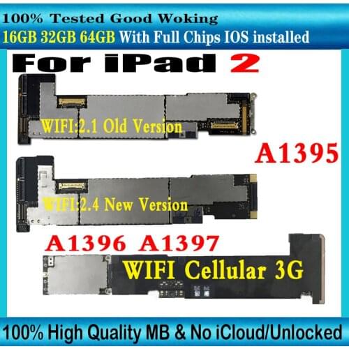 A1396 / A1397 or A1395 Mainboard for ipad 2 Motherboard Full Chips,Original unlocked for ipad 2 Logic board,No iCloud