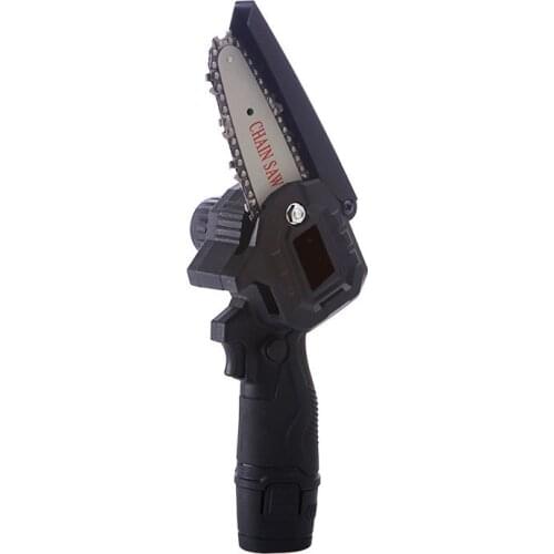 4 Inch Mini One-handed Electric Chain Saw With 2 Rechargeable 12V Battery Woodworking Pruning Garden Pruner Power Tool