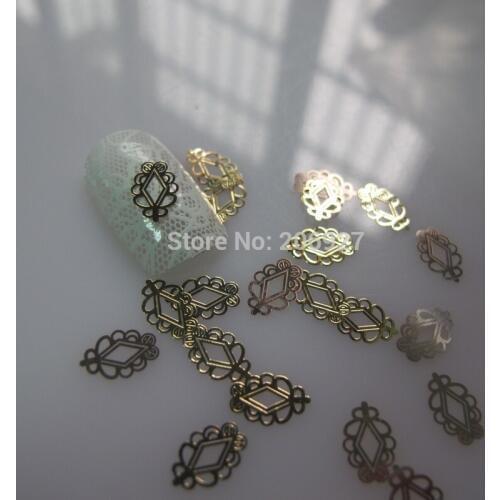 MS177-2 100pcs Gold Cute Metal Sticker Nail Art Metal Sticker Nail Art Decoration Non-adhesive Sticker