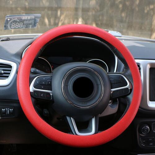 Soft Silicone Car Steering Wheel Cover Super Feel Slica Gel Skid Environmental Tasteless Silicone Universal Black Blue Red
