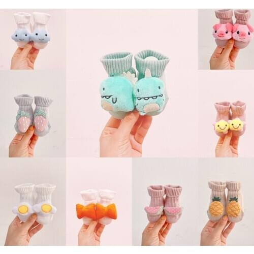 New Fashion Newborn Toddler Baby Girls Boy Socks Cartoon Splicing Applique Cute Lovely Kids Socks Children BABY Stuff 0-8M