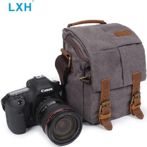 New Arrival DSLR Camera Vintage style Shoulder Bag Canvas Waterproof Handbag Case For Canon Nikon Sony Camera Backpack Bag