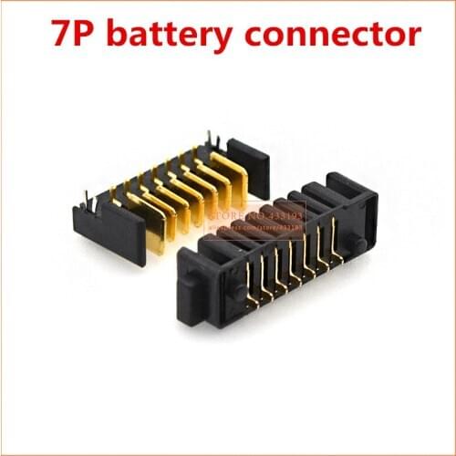 New 5pair/Lot 7Pin pitch 2.0mm laptop battery connector female and The male connector 180 degree bend foot