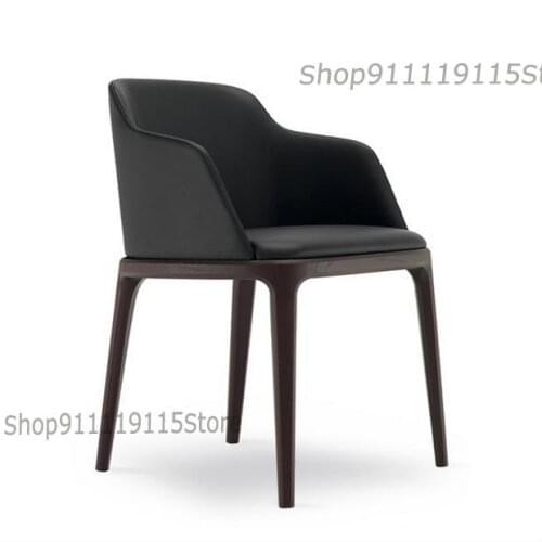 Nordic Solid Wood Dining Chair Modern Simple Family Armchair Coffee Shop Hotel Restaurant Table And Chair Combination