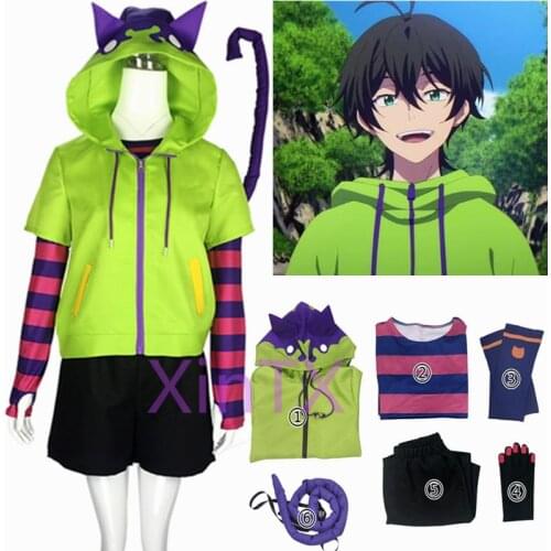 Miya Hoodies Cosplay Costume the Infinity SK Eight Chinen Miya Wigs Jacket Tail Gloves SK8 Party Outfits Miya Costumes