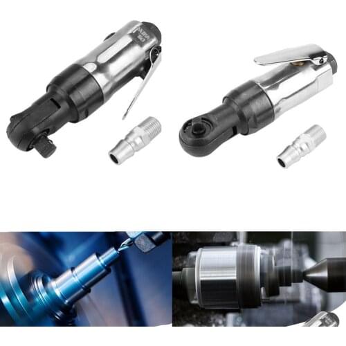 1/4 3/8 Aluminum Alloy Square Drive Straight Shank Pneumatic Air Ratchet Wrench Repair Tool