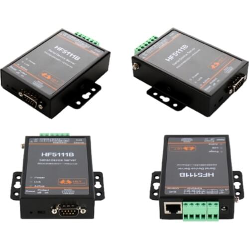 HF5111B Serial Device Server RS232/RS485/RS422 Serial to Ethernet Free RTOS Serial Server one port device