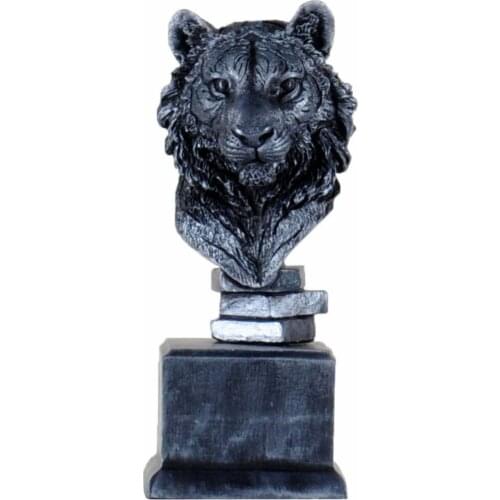 Qdec Handwork Polyester Casting The King Of The Jungle Gift Accessories Decorative Elegant Sculpture Modern Designed Lion Trinket