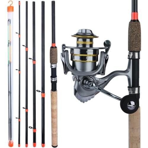 Sougayilang Spinining Fishing Rod Combo 3m Feeder M H L Power Carp Fishing Rod 13+1BB Max Drag 9kg Fishing Reel with Spare Spool
