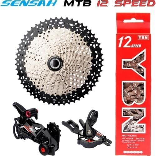 SENSAH Mountain Bike 12 Speed Groupset 12s 11-52T Cassette Shifter Rear Derailleur Shift Chain MTB 12s Set M9100 Eagl