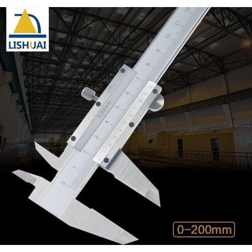 0-200mm High Quality Carbon Steel Vernier Caliper/Slide Gauge Micrometer Precision 0.02mm Measuring Tools